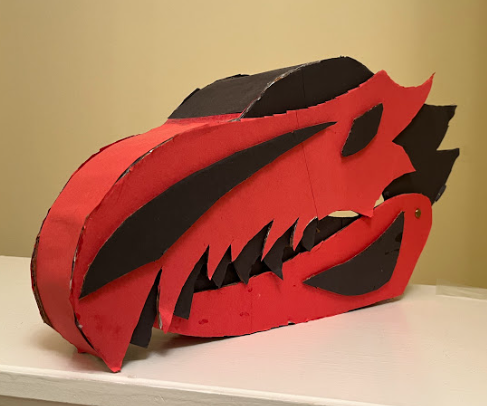 Cardboard Dragon Head