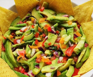 Chunky Bell Pepper Guacamole Salad