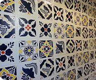 Faux Talavera Tile Backsplash