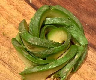 Simple Avocado Salad Flower Design