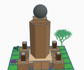 Model of the Middle of the World (La Ciudad Mitad Del Mundo) on TinkerCad 