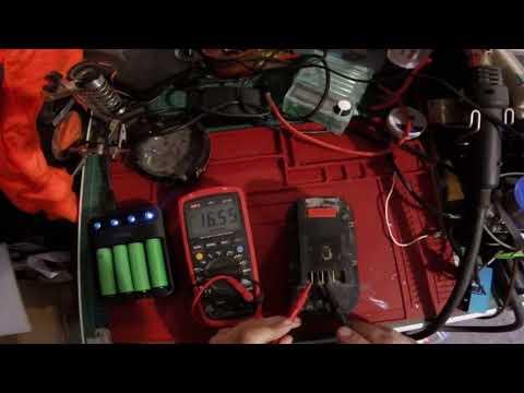 1 Power tool battery from NiCd to Lithium Ion (find the polarity of the old battery)