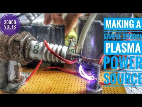 20000 VOLTS PLASMA POWER SOURCE ( USING FLYBACK TRANSFORMERS) !