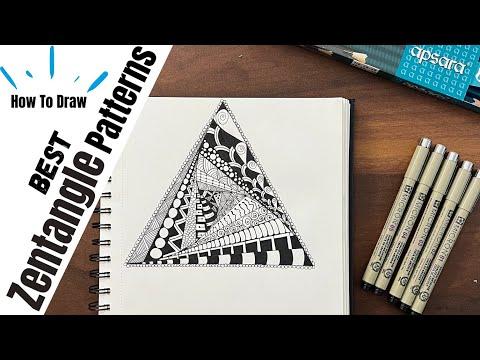 21 Mind Relaxing Zentangle Patterns, How To Draw Tutorial