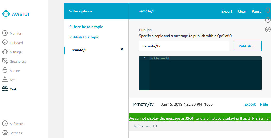 34 AWS URPR MQTT publish hello world published.png