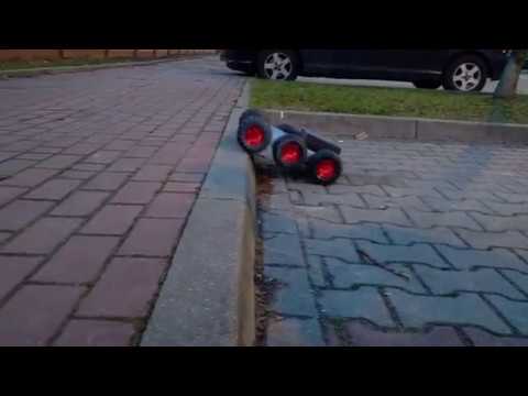 6WD all terrain robot - crossing the curb