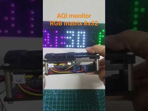 AQI monitor+RGB Matrix8x32 #shortvideo #subscribe #diy #trending #python