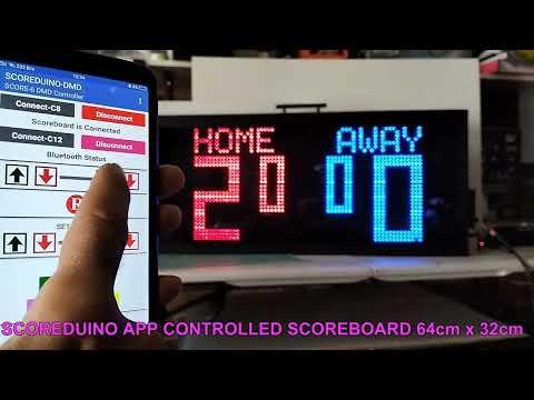 Arduino Android Scoreboard Dual color 4 displays basic table tennis scoreboard with HOME and AWAY