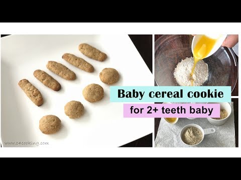 Baby Cereal Cookie ( fingerfood / fingersnack / teething cookie / biscuit ) for 2+ teeth baby