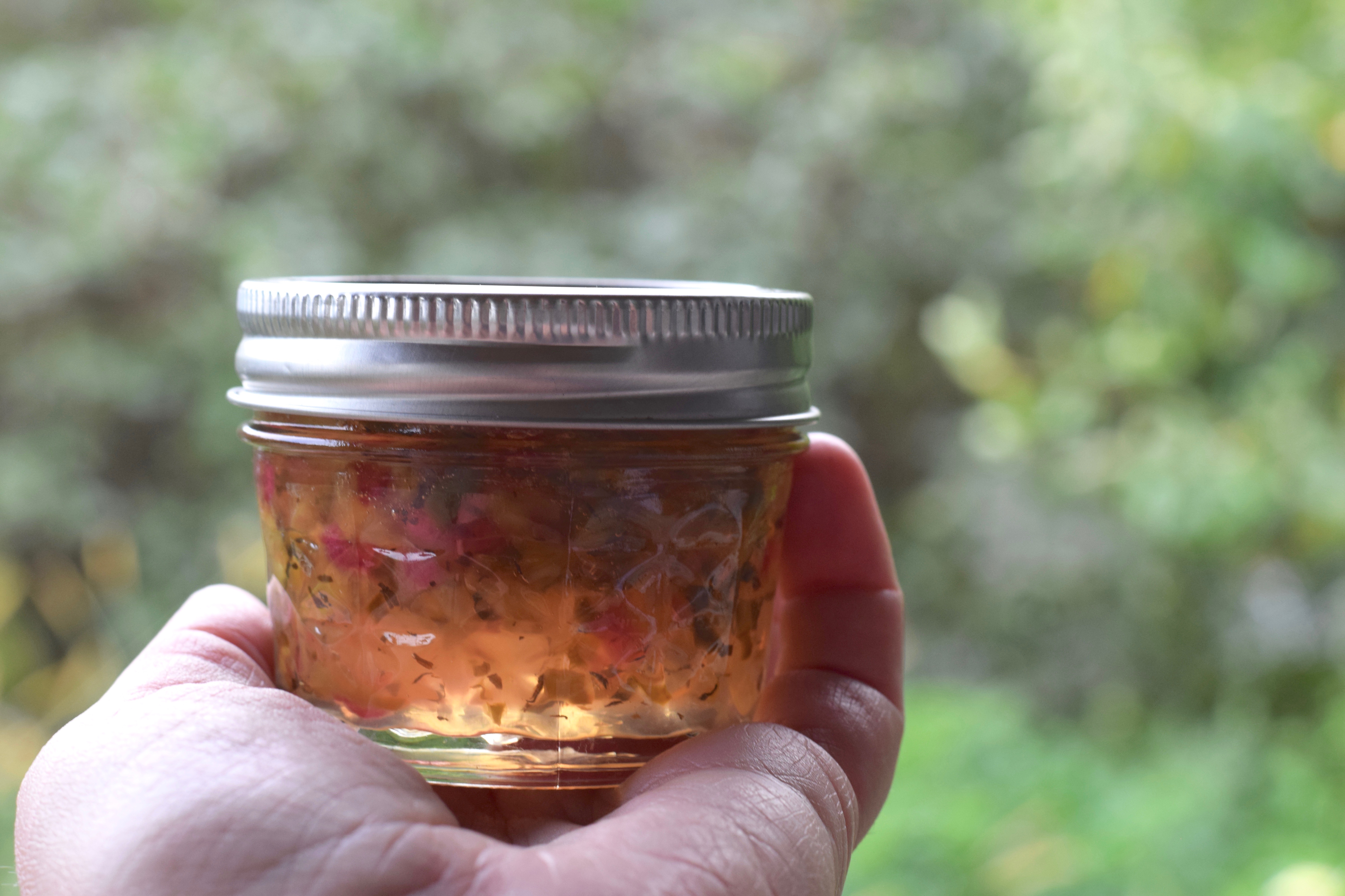 Banana Pepper Basil Jelly Finished in Hand - 1.jpg