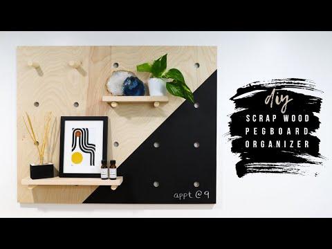 Building A DIY Pegboard Wall Organizer For My Home Office From Scrap Wood!