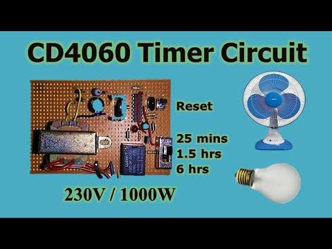 CD4060 Timer circuit