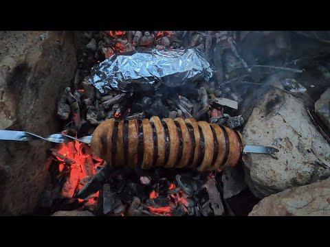 Camping Meat And Potatoes Layered - Two Styles - Kebab and foil Wrapped