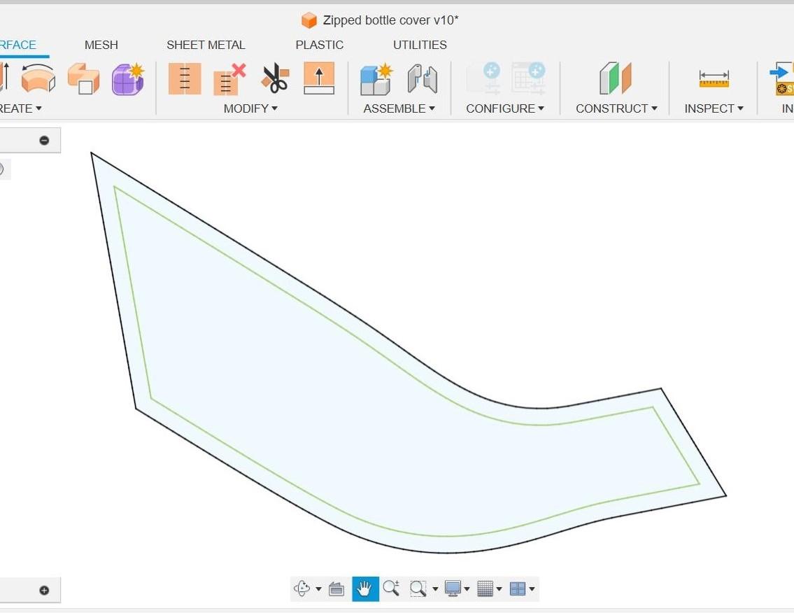 Champagne bottle pattern in F360.jpg