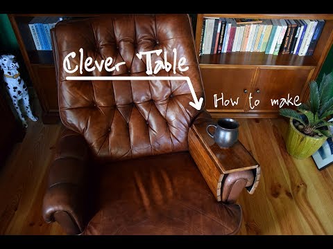 Clever table for armchair, couch and other furniture - fast, simple DIY project