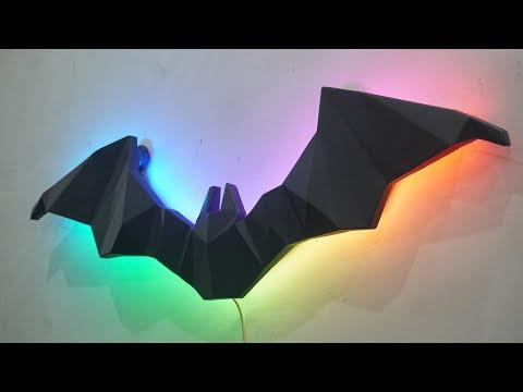 Creating The Epic Batman-Inspired Low Poly Metal Wall Art with RGB LED - Movie-Inspired Design