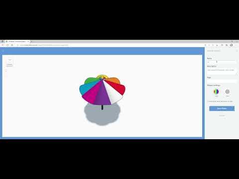 Creating a Shape from the Umbrella design in Tinkercad