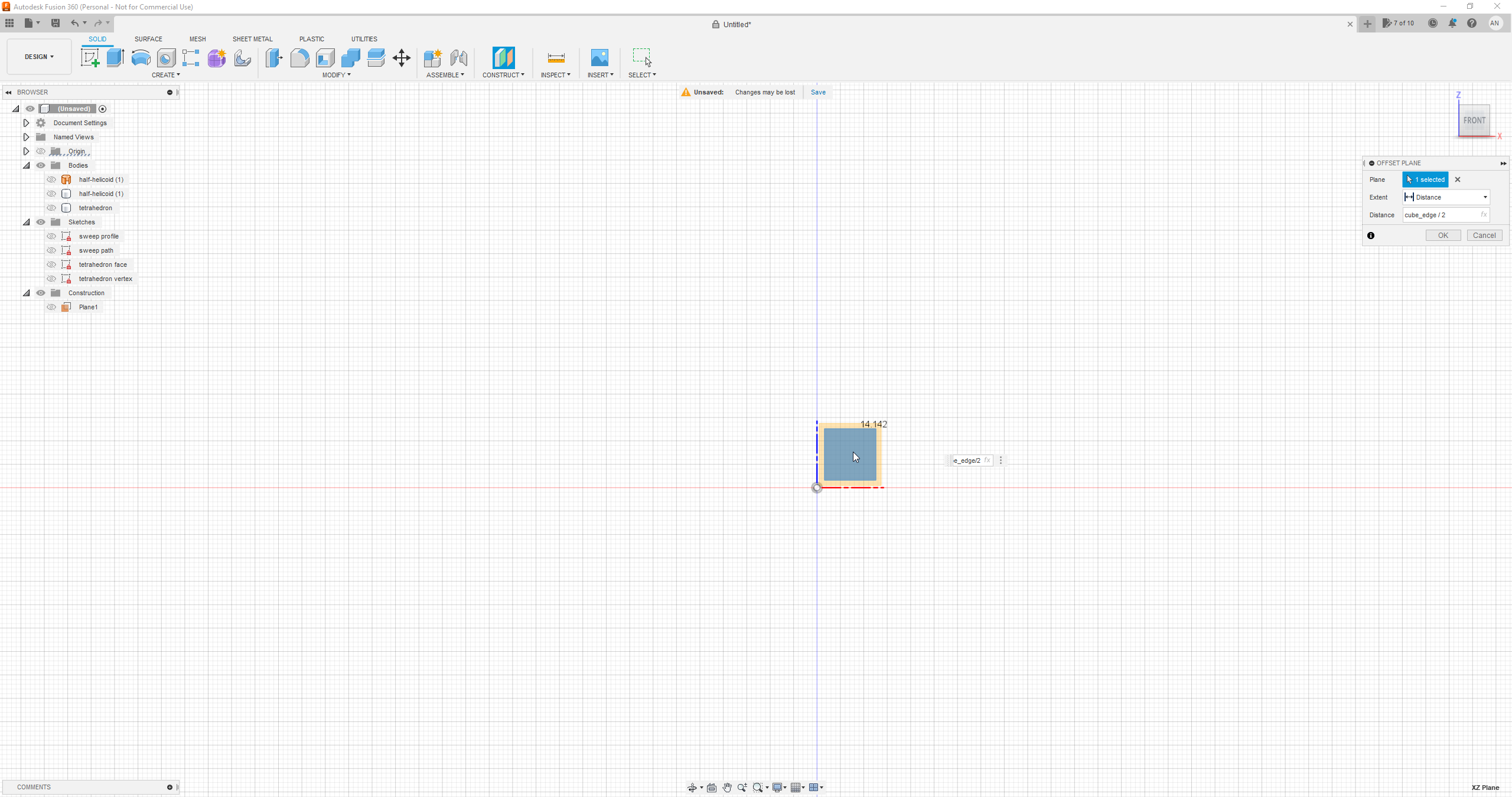 Cube - Construction step 1 - offset plane.png