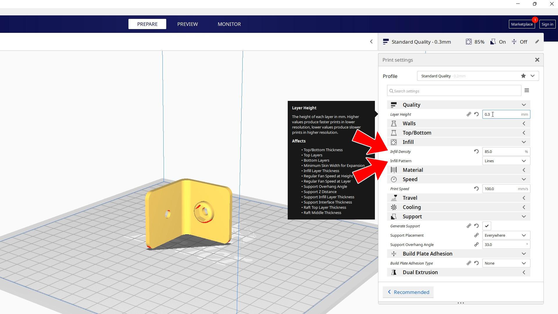 Cura Infill Density and Infill Patern Change.jpg