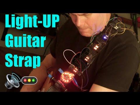 Cyberpunk Guitar Strap Lights Up Via Repurposed PCBs