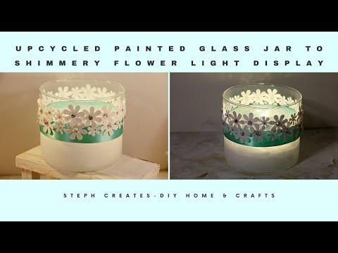 DIY: Upcycling a Glass Jar into a Shimmery Flower Light Display