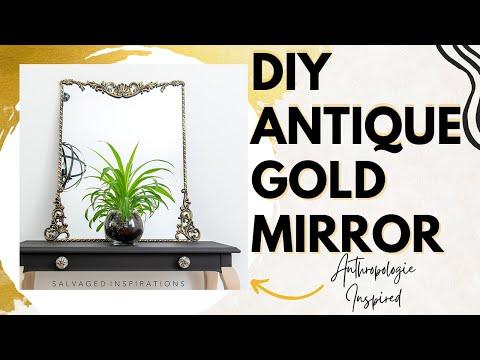 DIY ANTIQUE GOLD MIRROR