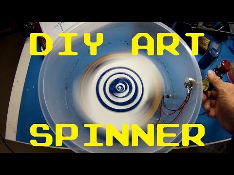 DIY Art Spinner with Basic Speed Control Via Common Emitter Circuit