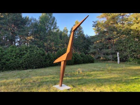 DIY Art sculpture | Common crane sheet metal sculpture | Rust sculpture