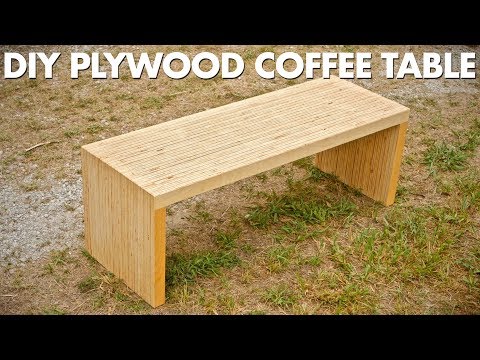 DIY Plywood Coffee Table Made With One Sheet Of Plywood - Woodworking