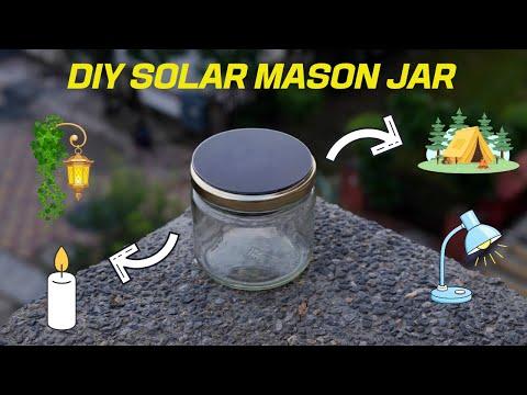 DIY Solar Mason Jar Lamp || Solar Garden light - Camping Light