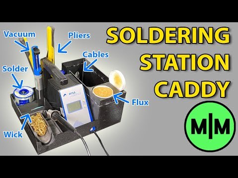 DIY Soldering Station Caddy (3D Printed Workshop Organisation)