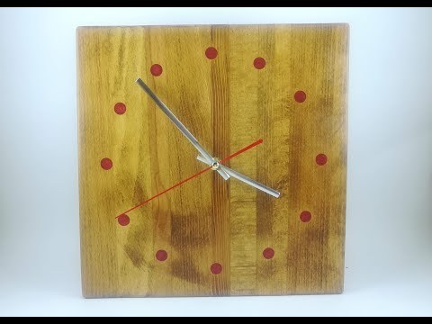 DIY wall clock out from scrap wood