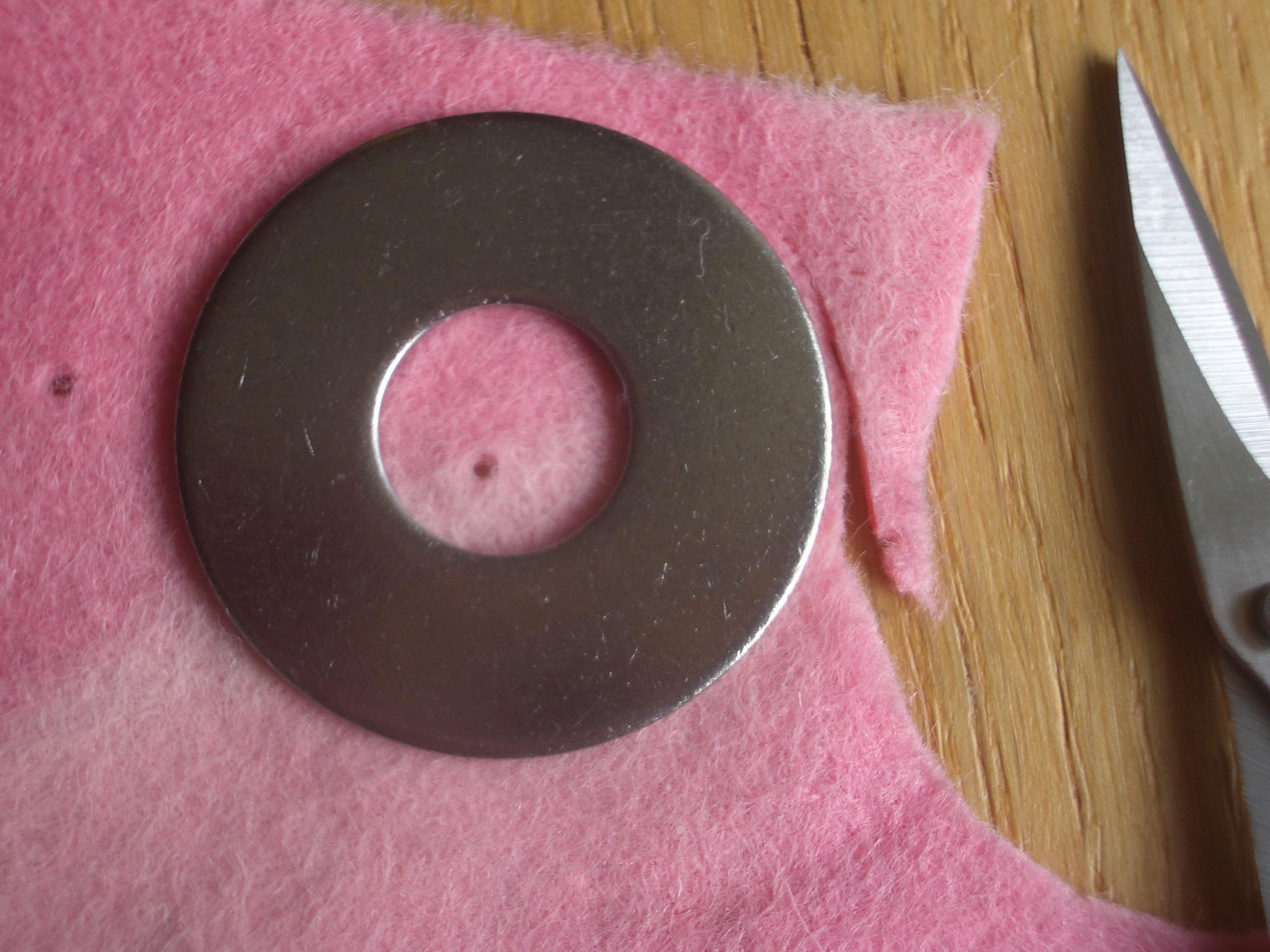 Dorset button cutting felt disk.JPG