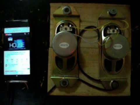 Double Speakers on Wood 1