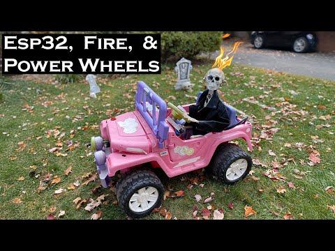 ESP32 Power Wheels, now with pan-tilt FPV, skulls, and fire