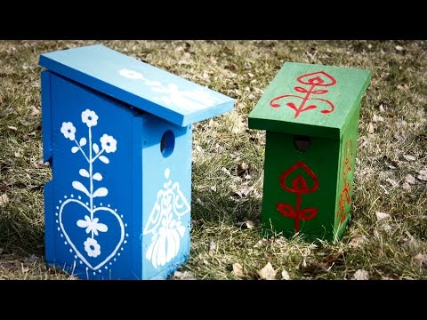 Easy, decorative birdhouses (to help birds, and for the garden)