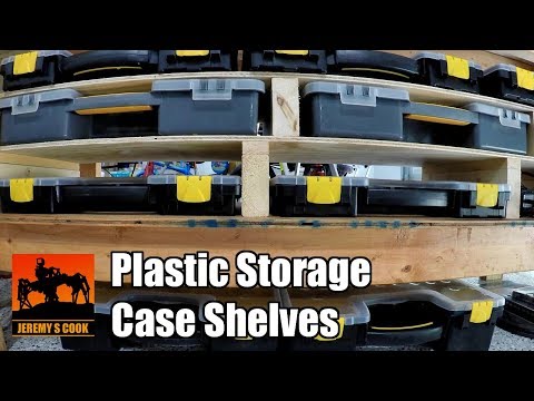 Easy Plastic Parts Case Storage Shelves [Harbor Freight]