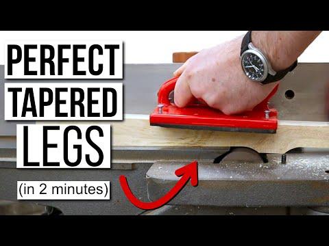 Easy tapered legs on a jointer! No Jig Required!