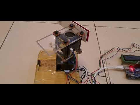 Elbow joint robot arm implementation using stepper motors.