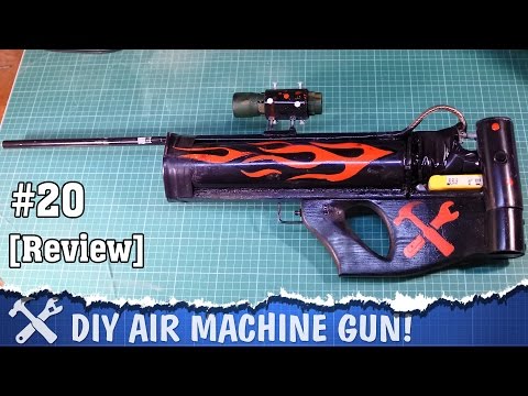 FULL AUTO DIY Air Gun (Machine Gun), review [Gyver Gun - 1]