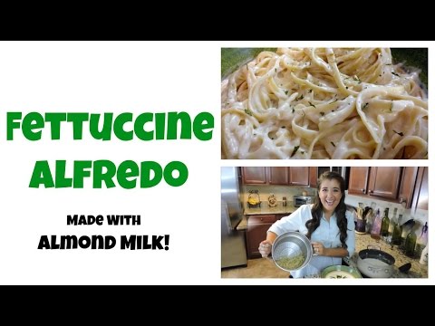 Fettuccine Alfredo Made With Almond Milk | Cait Straight Up