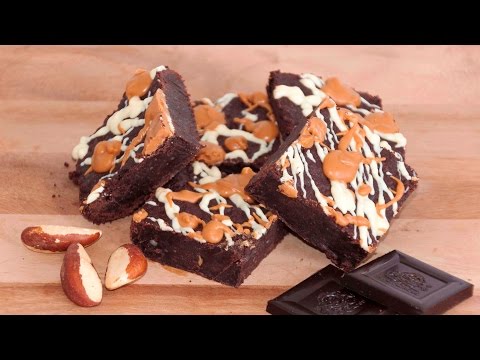 Flourless Dark Chocolate and Peanut Butter Brownies