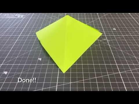 Folding an Origami Pyramid (with text)