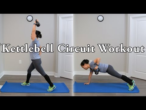 Full Body Kettlebell Circuit Workout with Modifications