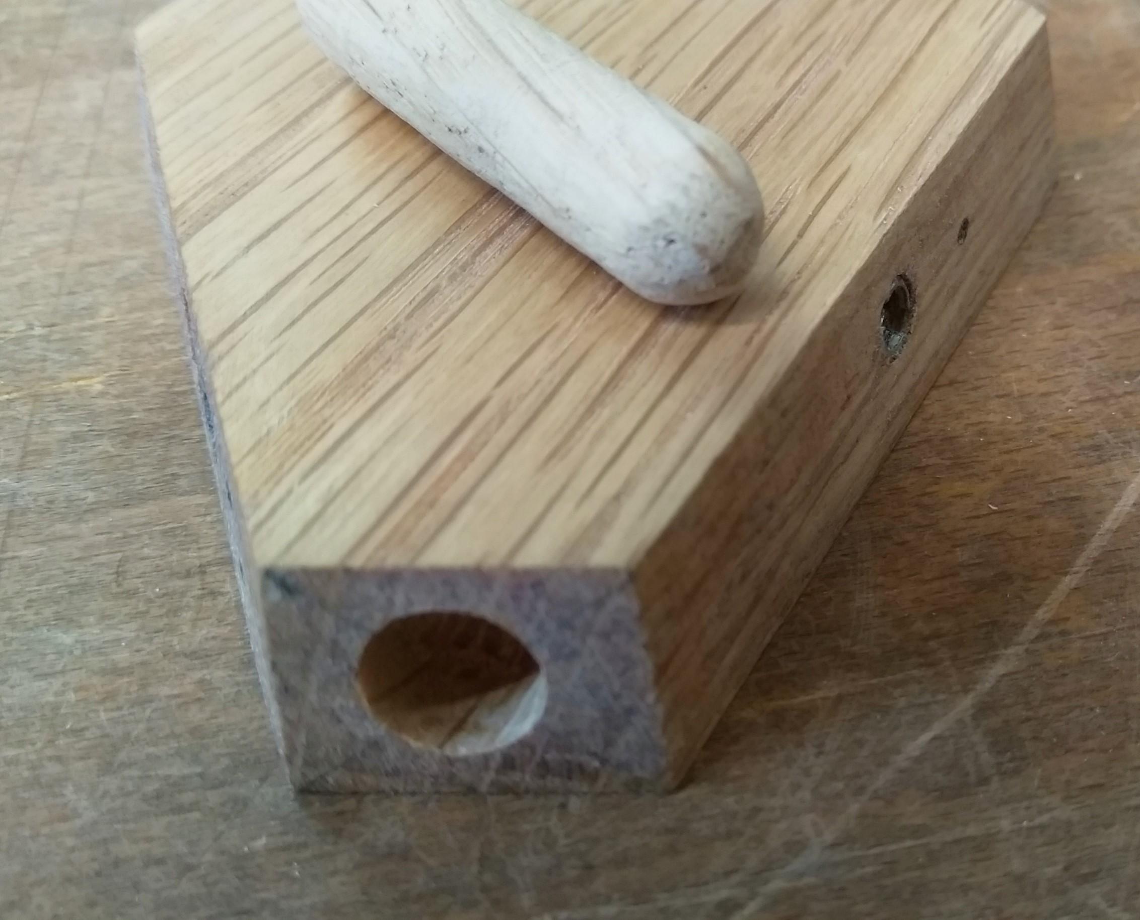 Hole drilled for peg.jpg