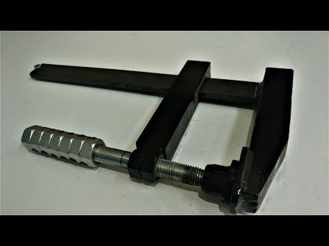 Homemade Heavy Duty F Clamp | With Hex Nut Handle