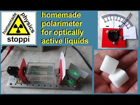 Homemade polarimeter for optically active fluids / Polarimeter f&uuml;r optische Aktivit&auml;t