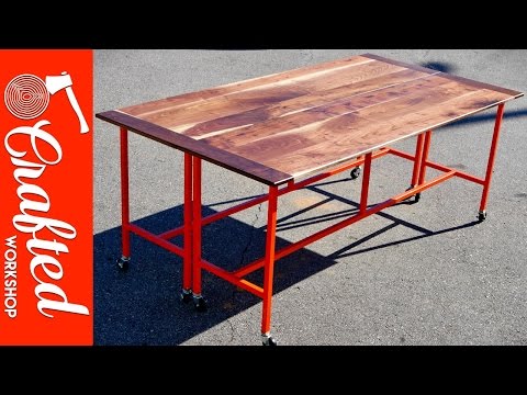 How To Build A Conference Table / Dining Table w/ Walnut &amp;amp; Steel | Crafted Workshop