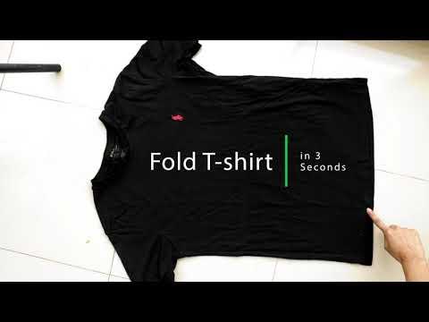 How To Fold a T-Shirt in 3 Seconds |T-Shirt Folding HACKS [2020]