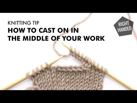 How to Cast on in the Middle of Your Work :: Knitting Tip :: Right Handed